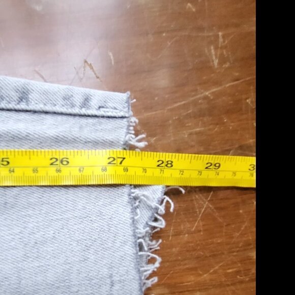 The OG Straight High Rise Button Fly Grey Crop Jean Size 20 - Picture 7 of 9